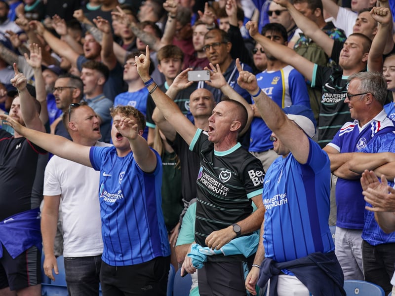 Pompey fans were in full voice on their side's Championship return at Leeds United.