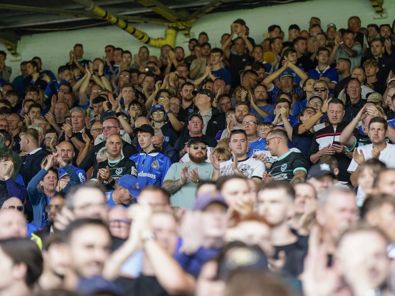 Pompey fans were in full voice on their side's Championship return at Leeds United.