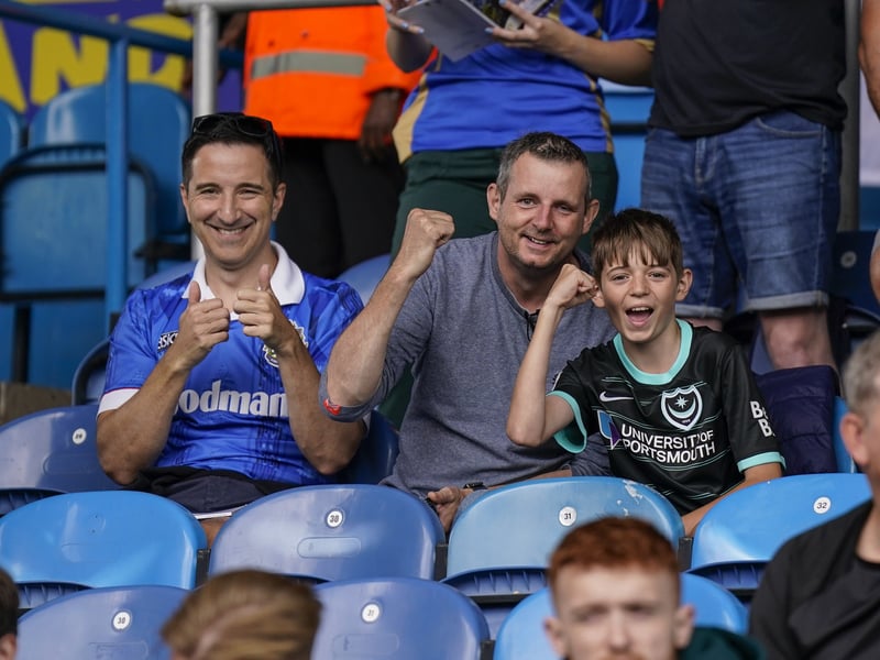 Pompey fans were in full voice on their side's Championship return at Leeds United.