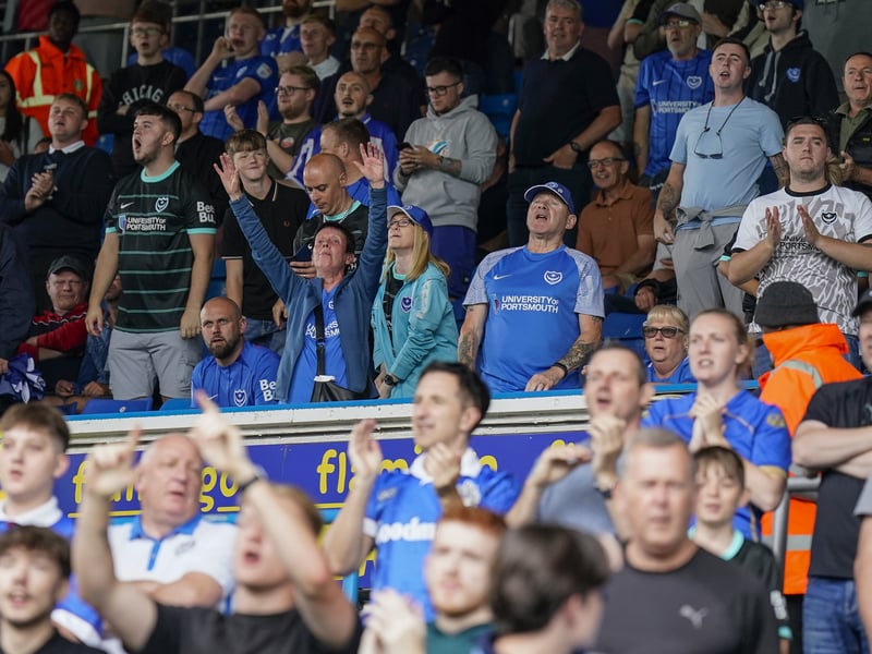 Pompey fans were in full voice on their side's Championship return at Leeds United.