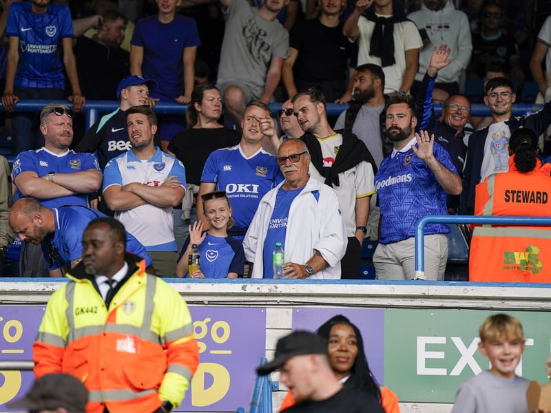 Pompey fans were in full voice on their side's Championship return at Leeds United.