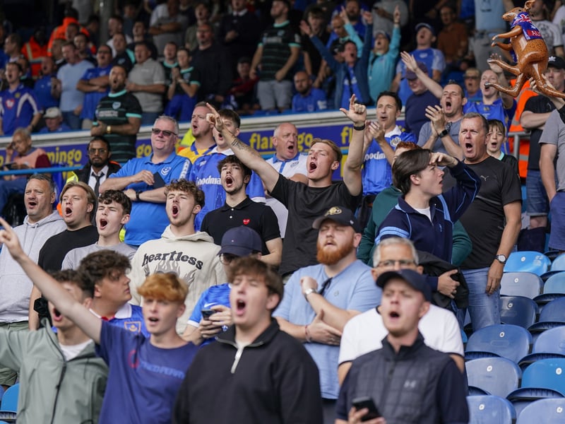 Pompey fans were in full voice on their side's Championship return at Leeds United.