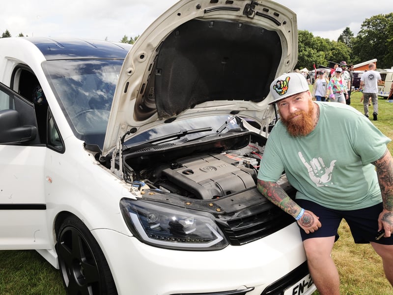 Stew Turner of Pudsey with his VW Caddy Mk 3 with a 2 litre petrol turbo engine. (pic by Steve Riding / National World)