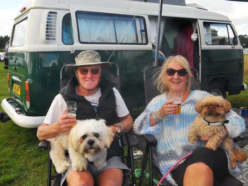 Chris and Pat Vickers of Horsforth relaxing at the campsite. (pic by Steve Riding / National World)