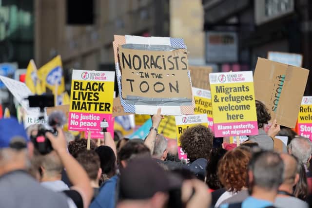 Anti Racist Protest 11 dramatic photos as weekend anti racism protest takes over Newcastle