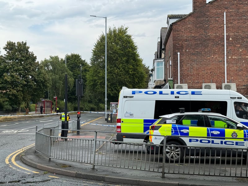 A significant police presence was at the scene today (August 12), close to the junction with Stainbeck Avenue, where a cordon remained in place.