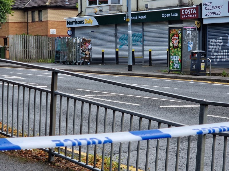 Stainbeck Road was closed between the parade of shops, at the junction with Stainbeck Avenue and Stonegate Crescent.