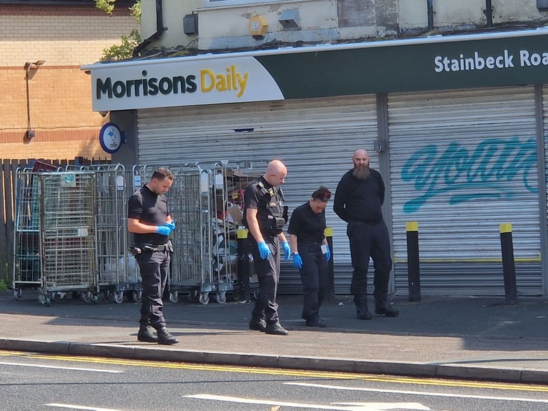 An extensive search of the scene was launched, as officers were spotted using specialist equipment near the Morrisons Daily supermarket on Stainbeck Road.