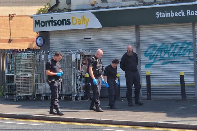 An extensive search of the scene was launched, as officers were spotted using specialist equipment near the Morrisons Daily supermarket on Stainbeck Road.