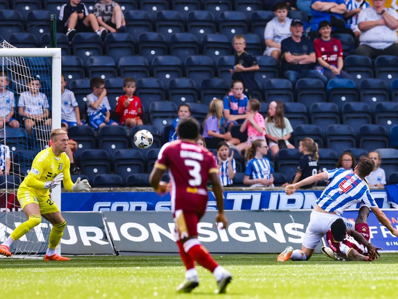 The St Johnstone striker scored twice and was a menace throughout against Kilmarnock. Forming a very promising partnership up top with Benji Kimpioka.