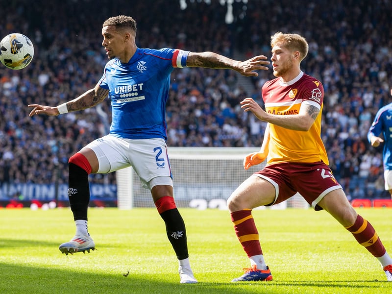 The Rangers captain provided an assist from right-back and was a strong presence throughout the 2-1 win over Motherwell.