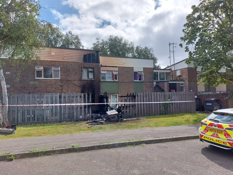 The building was evacuated with one person treated for smoke inhalation.