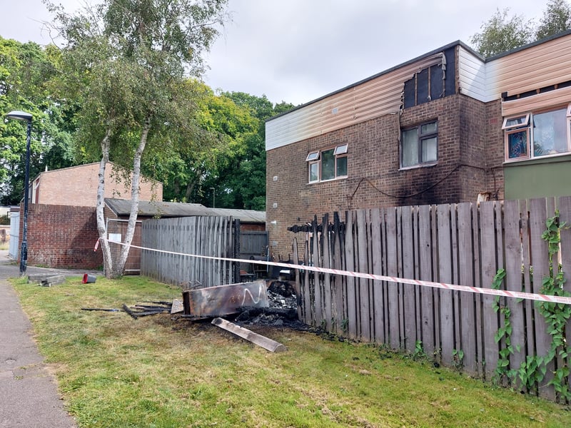The fire service have notified the police as they believe the fire set deliberately.