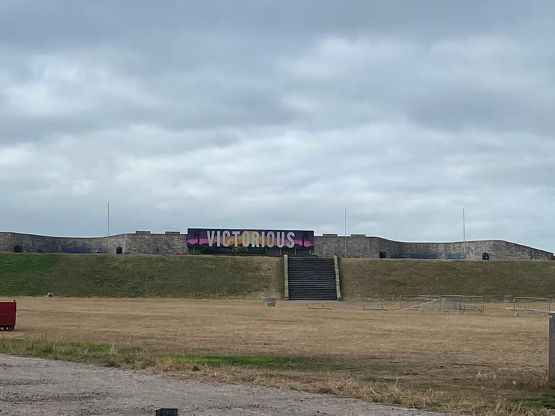 Two of the main stages have gone up on Southsea Common and Castle Field as people prepare for the annual music festival.