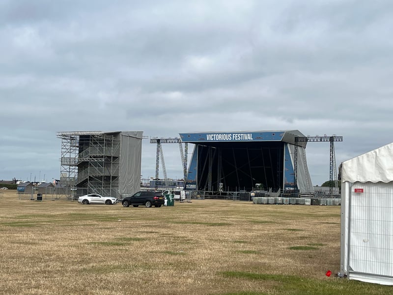 Southsea Common is being transformed as people get ready for Victorious Festival next week.