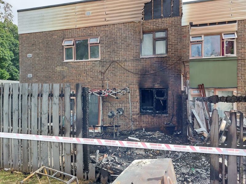 An occupant of one of the flats was treated for smoke inhalation at the scene.