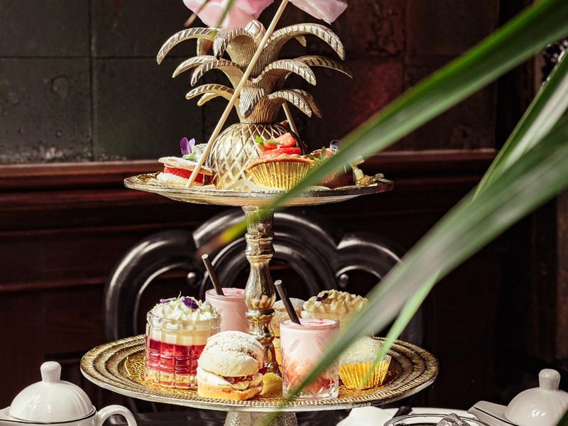 Grand Pacific in Manchester offers afternoon tea for £25.95 per person, which includes its popular cocktail beverage - the rose lychee martini.
