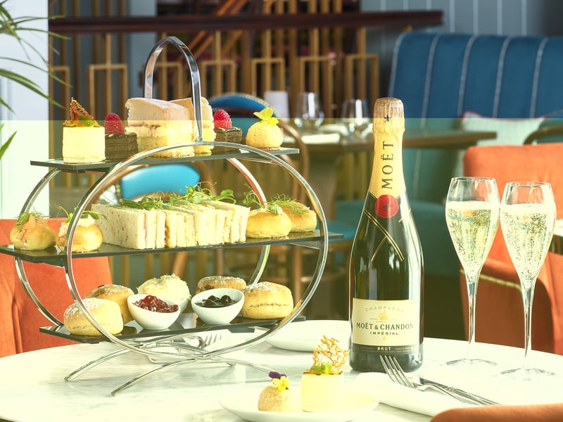 Brown’s Bar and Brasserie in Birmingham offers an afternoon tea for £23 which can be enjoyed with or without champagne. 