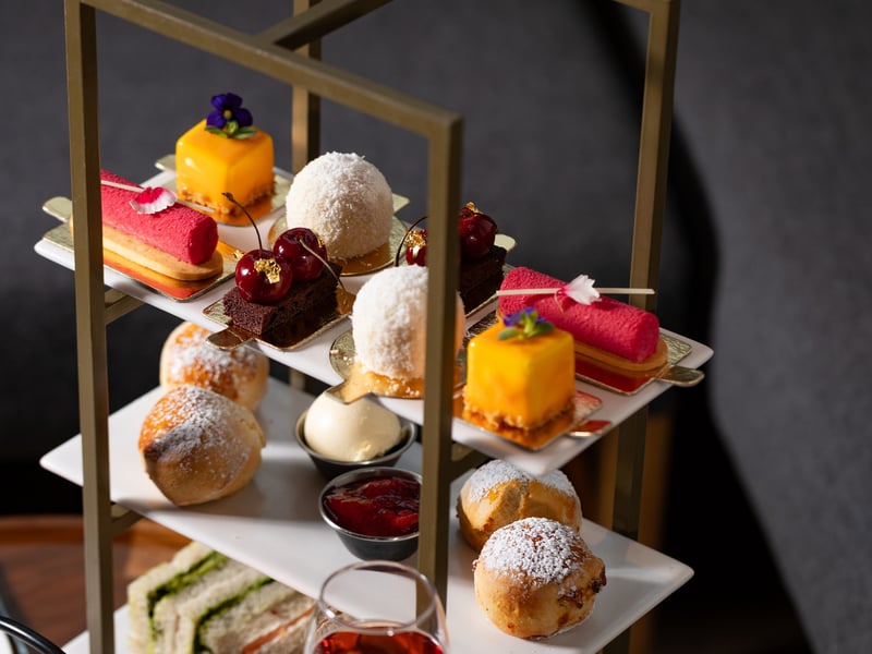 The Library Champagne Bar in Manchester offers both a traditional afternoon tea and vegan alternative. 