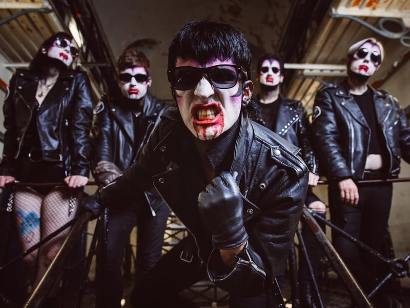 Horror-punks Creeper "formed through their mutual involvement in hardcore punk and post-hardcore groups in the Southampton area, Creeper are musically and stylistically influenced by fellow "goth punk" groups including AFI and Alkaline Trio, as well as more traditional punk rock acts like the Bouncing Souls and glam rock artists such as David Bowie."