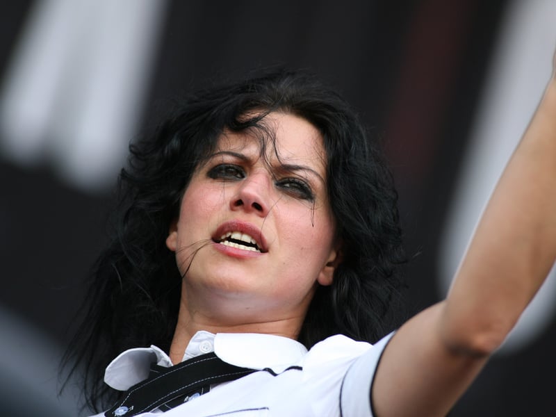Cristina Scabbia of Lacuna Coil  performs on stage on the second day of the Heinekin Jammin' Festival 2006 at F1 Track on June 17, 2006 in Imola, Italy.