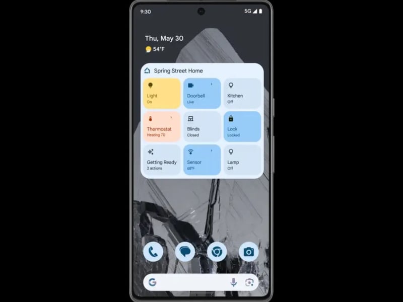 Control your smart home devices straight from your home screen with this snazzy new feature for Android users. Photo: Android