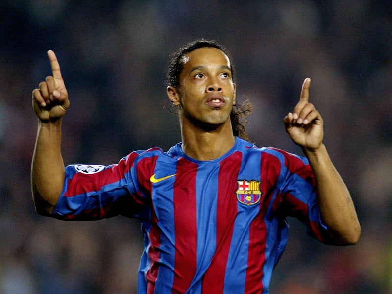 Barcelona and Brazil icon Ronaldinho was named Ballon d'Or winner in 2005.