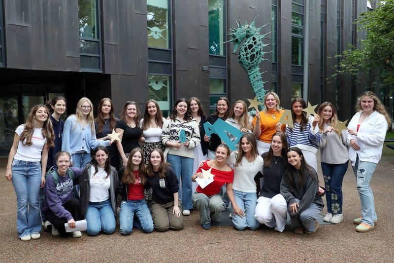 Nine photos as Newcastle High School For Girls celebrate 'thrilling' A ...
