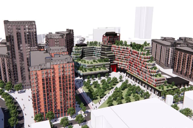 How Moorfoot could look in plan for 1,600 homes.