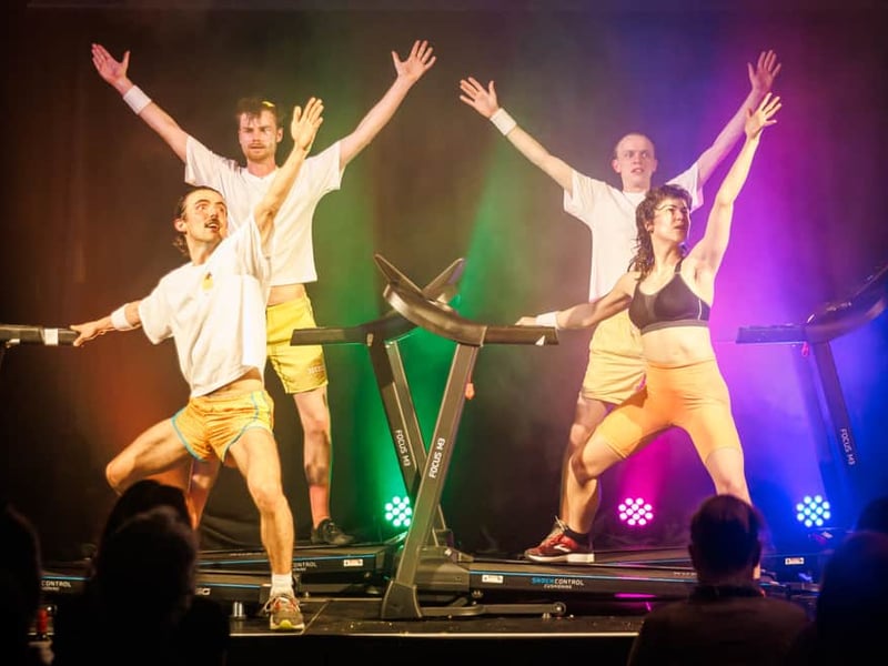 A show from Australian five-piece collective Pony Cam, Burnout Paradise sees its cast attempting a variety of everyday tasks while jogging or sprinting on treadmills in a 5-star show our reviewer described as “an hour of magnificently chaotic, breathlessly frenetic fun”.