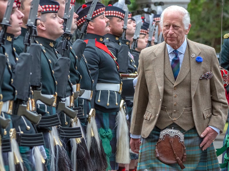 King Charles III inspects the Balaklava Company