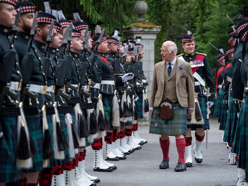 King Charles III inspects the Balaklava Company