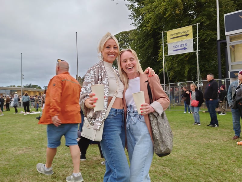 These ladies had a ball at Summer Sessions Edinburgh held at Royal Highland Showgrounds next to Edinburgh Airport on Saturday, August 17. There was a real friendly atmosphere at this music festival, reminiscent of T in the Park's heyday of the late 90s and naughties.