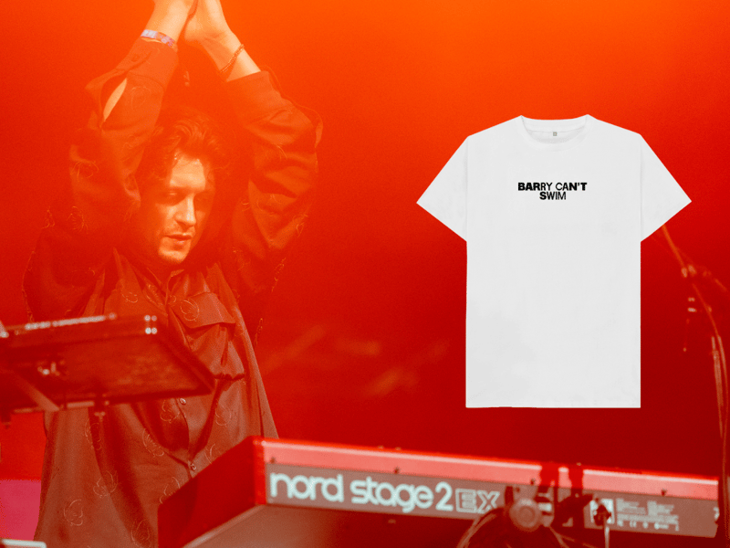 Just the one shirt we can see from Barry Can't Swim's merchandise page, but for those who can't wait - it's being bundled with a series of physical music packages on his official website.