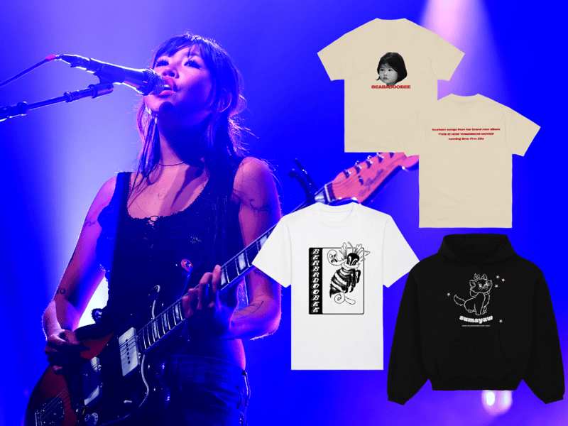 A personal favourite of the team - the merchandise for Beabadoobee includes two very fun animated prints alongside what we "think" is a picture of the musician during her younger years.