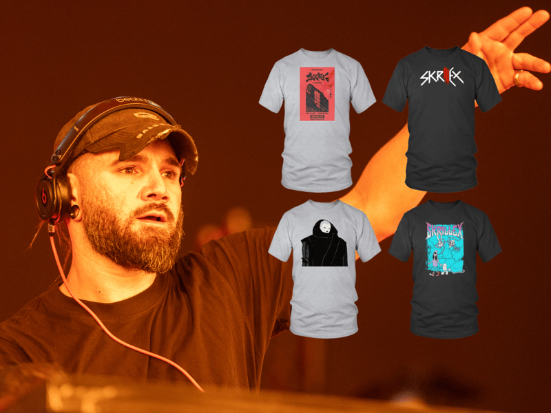 It could be four shirt designs for Skrillex at Leeds Festival this year, but many of the prints that you see also come in long sleeve and hooded top form.
