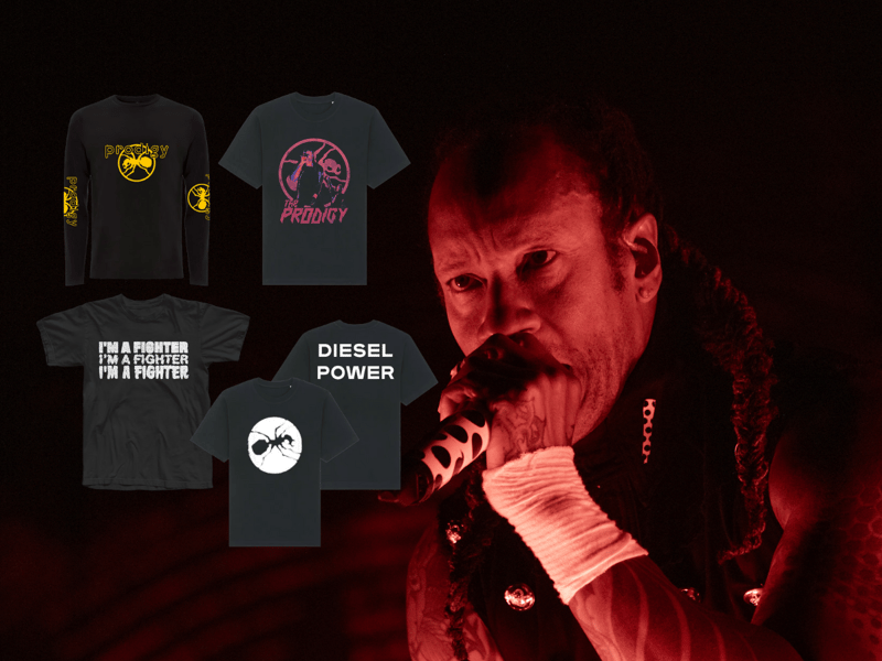 Another personal favourite of our - the long sleeve yellow shirt bearing the Prodigy's iconic "ant" print would be what we'd spend our money on, but the "Diesel Power" shirt comes a close second if the first option sells out.