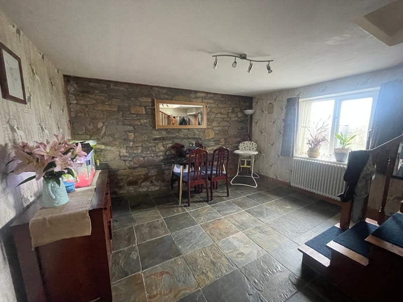 The dining area of Point Cottage.