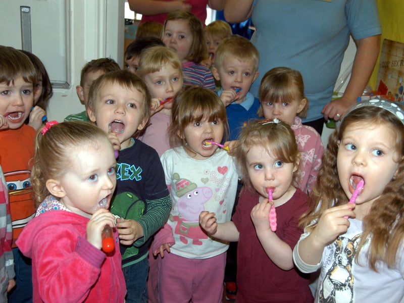 Children at the Just Learning Nursery joined in with the Big Brush Event in March 2010.