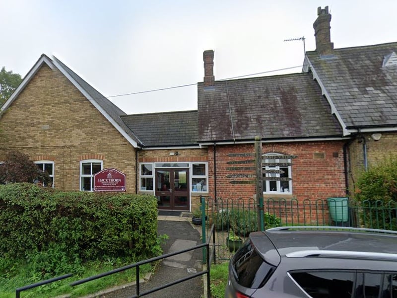 This is an Anglican primary school in the Hackthorn Cliff area, north of Lincoln in Lincolnshire.
In the 2022/23 academic year, 89% of its pupils met the expected standards in reading, writing and maths, compared to an average of 56% locally and 60% nationally.