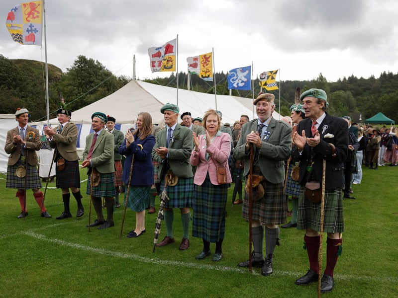 Dignitaries line up during the Argyllshire Gathering