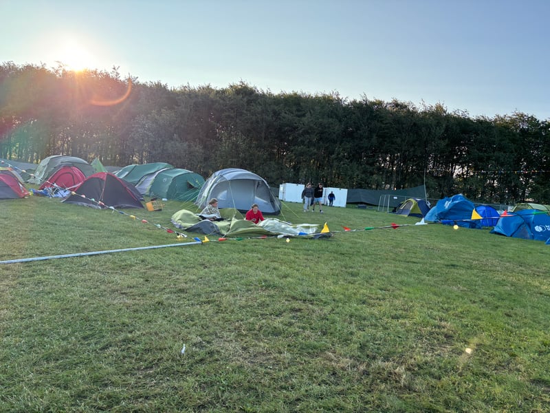 Campers have been told to stay put until the wind eases off