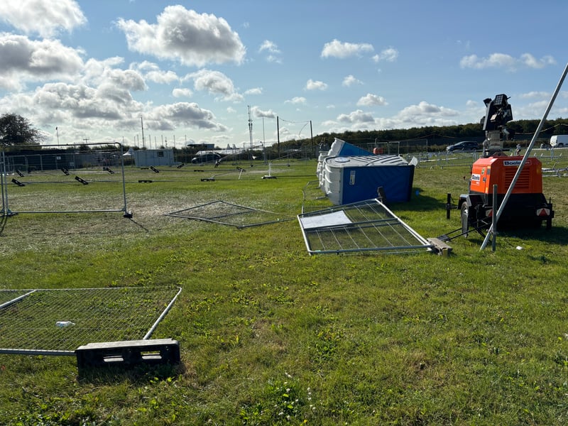 Fencing has been knocked down