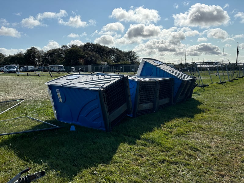 Toilets have been knocked over