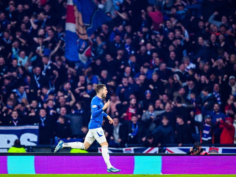 A James Tavernier brace and a Scott Wright strike saw Rangers into the Viaplay Final.  A late Lawrence Shankland penalty was not enough to get Hearts back into the game.
