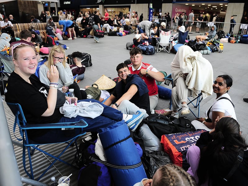 There were plenty of smiles accompanying the hangovers as crowds waited for their trains home