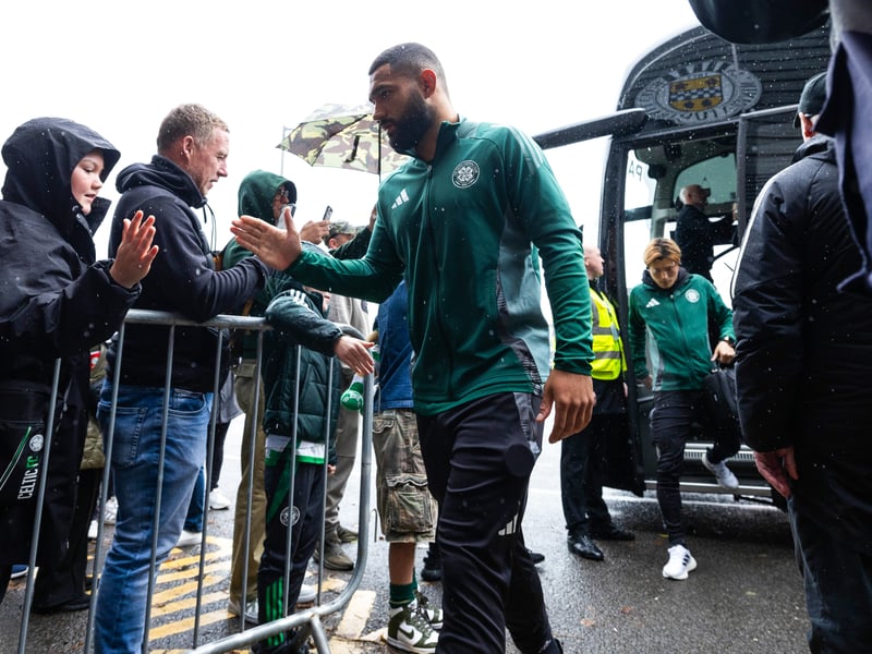 Cameron Carter-Vickers gives the waiting supporters a high five.