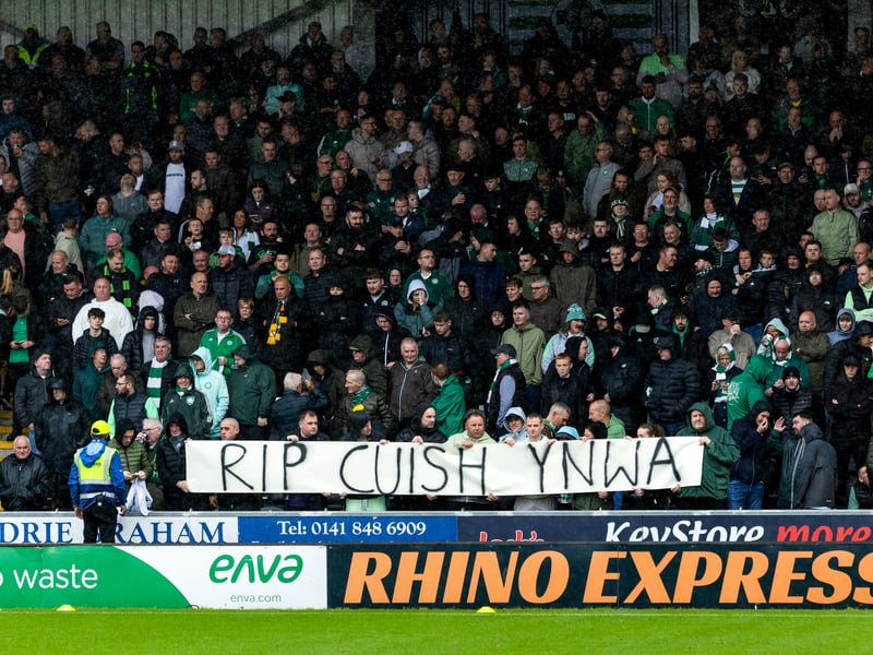 The supporters pay tribute to a fellow fan.