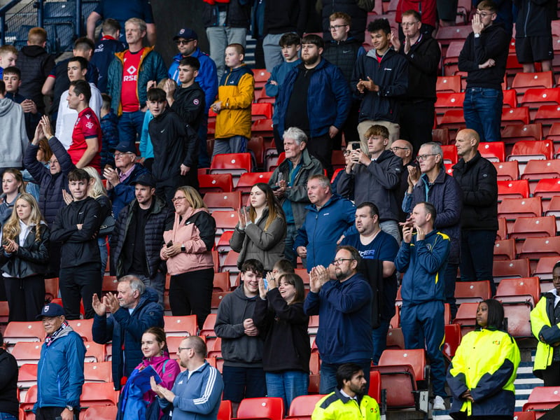 Ross County fans look dejected as Rangers run riot in Mount Florida.