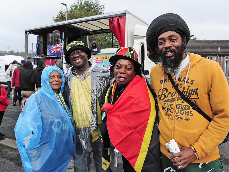 There were many happy faces at J'ouvert this morning.